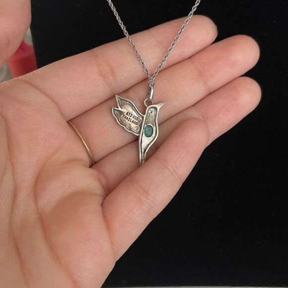 Sterling silver bird pendant - Picture 3 of 4